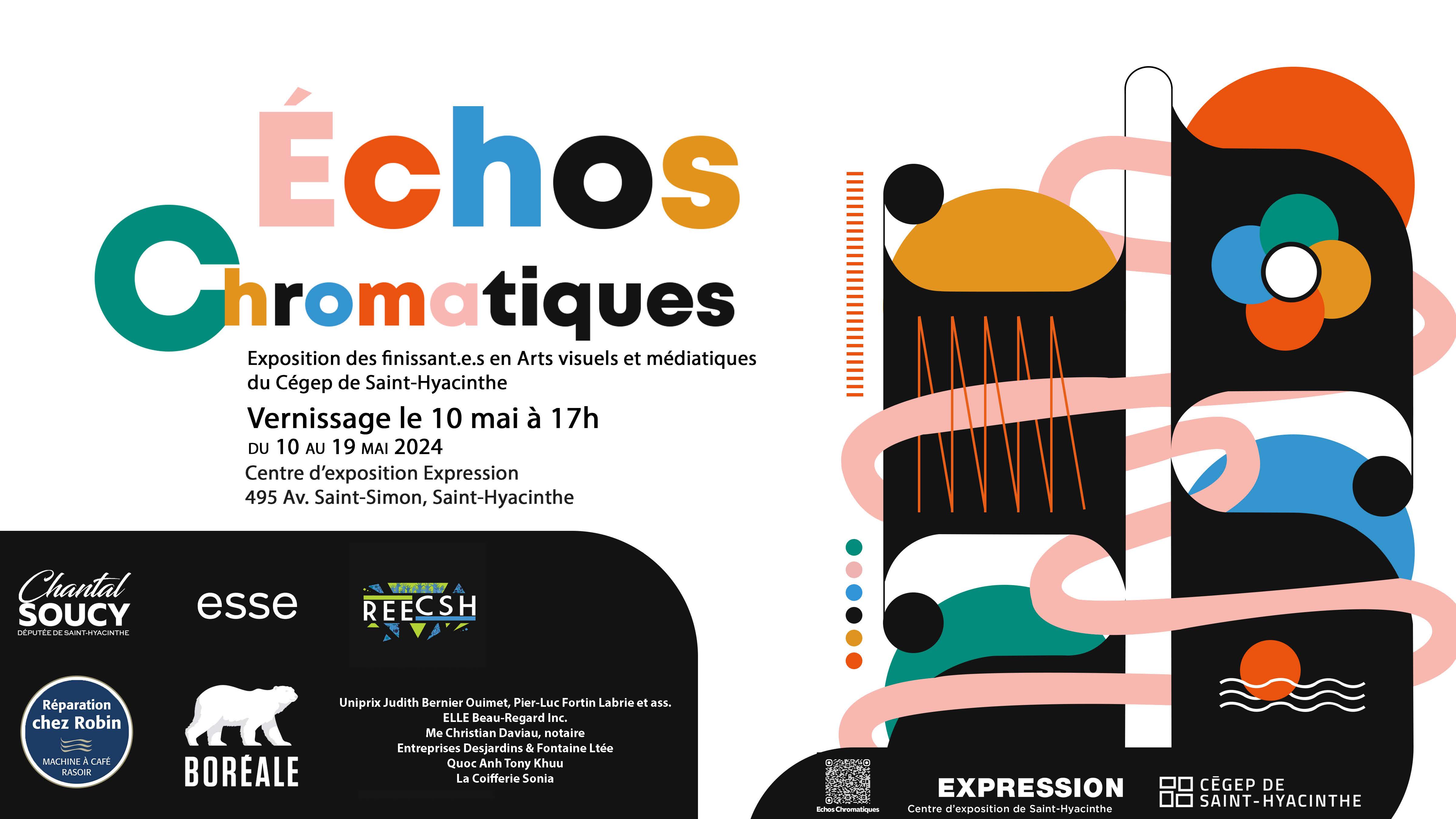 Poster created for the exhibition <em>Échos chromatiques</em>