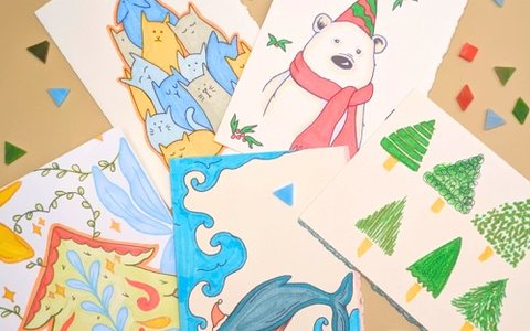 Atelier festif : créez vos propres cartes de souhaits