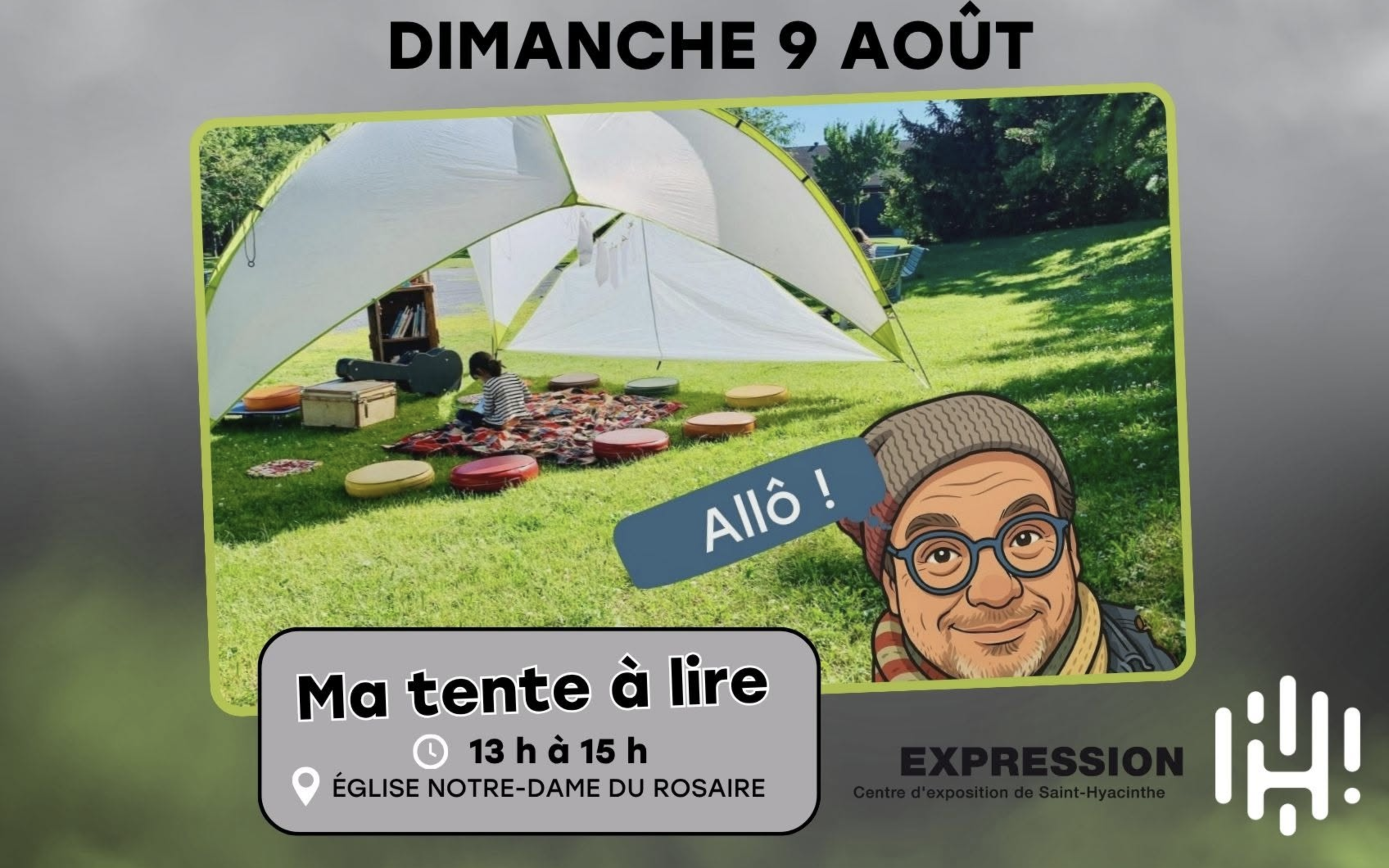 Ma tente à lire – Devant l'église <span class="caps">NDR</span> 